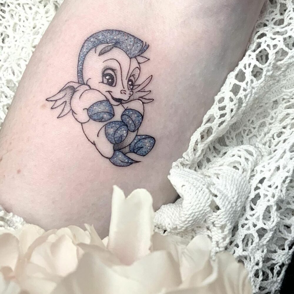 Style de tattoo "Disney" réalisé par Fushia à Villa Tattoo de Saint-Estève